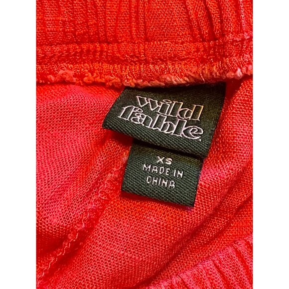 Wild Fable XS Coral Red Linen Blend High Rise Flowy Pull-On Shorts XS pockets - Picture 3 of 6